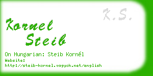 kornel steib business card